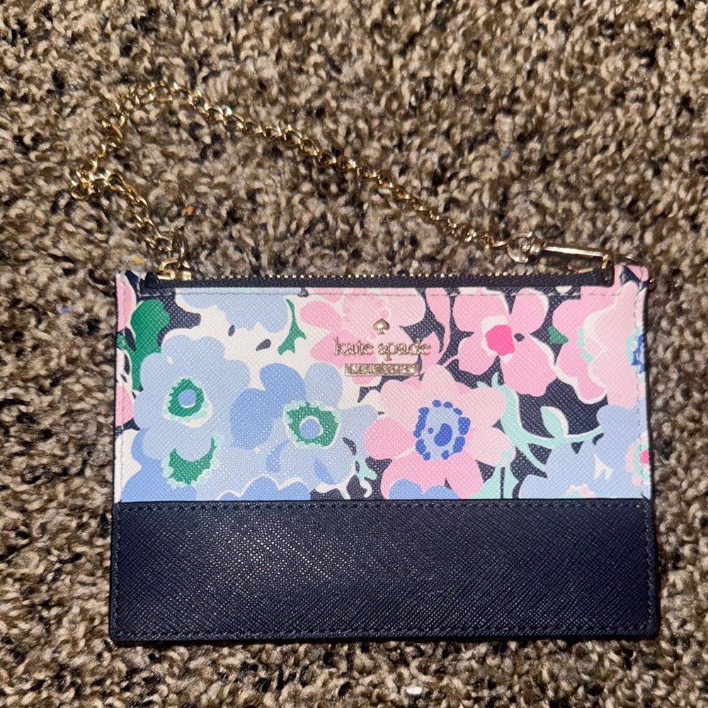 Kate Spade Blue and Pink Floral Clutch